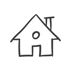 Stay home doodle illustration. House sketch. #Stayhome campaign