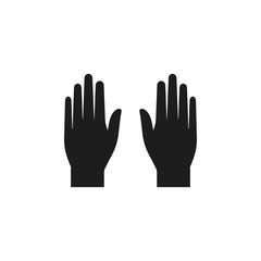 Hands icon. Vector. Isolated. Flat design.	