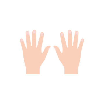 Two hands icon. Vector illustration.