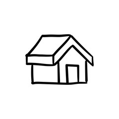 Stay home doodle illustration. House sketch. #Stayhome campaign