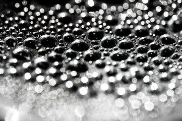 Abstract water drop surface background. Black and white photo