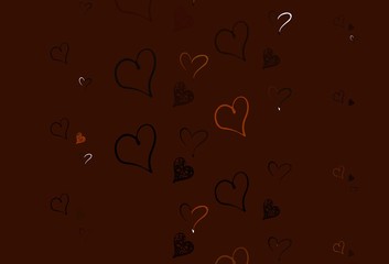Light Red vector backdrop with sweet hearts.