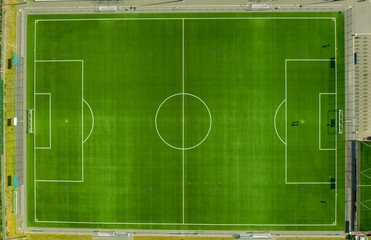 Top view from soccer field