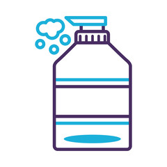 disinfectant plastic bottle product with push dispenser line style