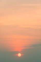 Retro sunset sky background