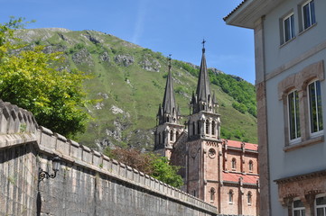 Gotic church over wall 