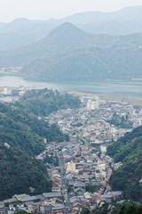 Fototapeta na wymiar Townscape of kinosaki onsen in Toyooka city, Hyogo, Japan
