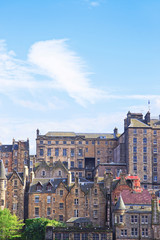 Fototapeta premium Edinburgh Castle and Old Houses of the Old Town
