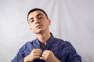 businessman unbutton his shirt