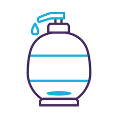 disinfectant plastic bottle product with push dispenser line style