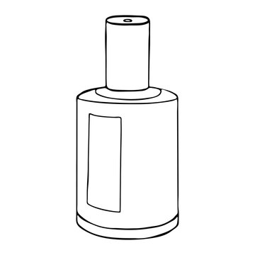 recommend clip art: Mouthwash, mouth rinse, dental care product personal oral hygiene home in bathroom. Template glass bottle with liquid. Vector isolated flat doodle realistic drawing black outline white background icon