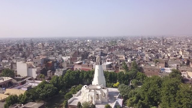 Shiwala teja singh hindu temple sialkot aerial view