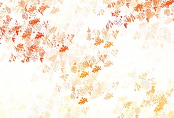 Light Red vector backdrop with memphis shapes.