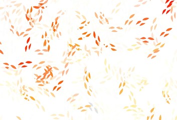 Light Red vector abstract backdrop with leaves.