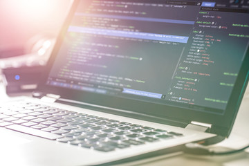 Website design. Developing programming and coding technologies.