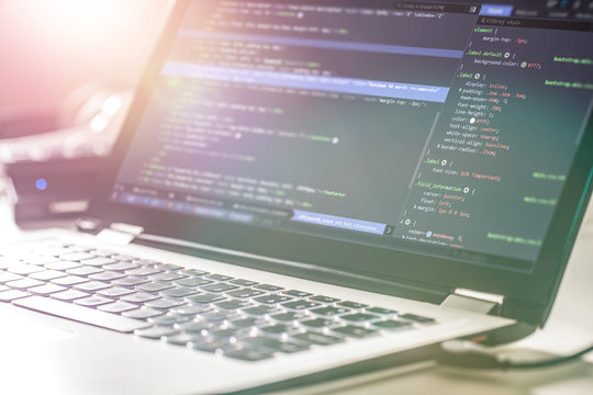 Website design. Developing programming and coding technologies.