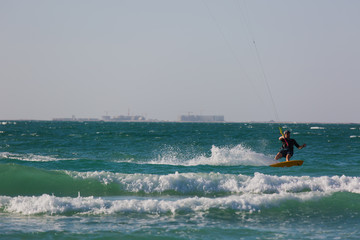 Kitesurfing, Kiteboarding action photos sea sport extreme