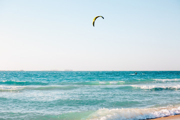 Wakeboarding sea parachuts s splash water variety extreme