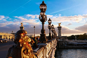 Fototapeta premium The famous Alexandre III bridge in Paris, France
