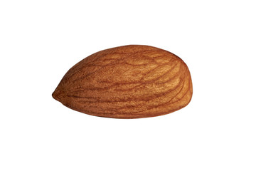 Macro photo of almond on a highlighted background