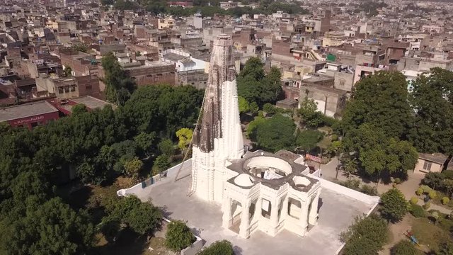 Shiwala teja singh hindu temple sialkot aerial view