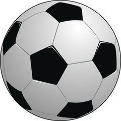 Vector drawing of a soccer ball on a white background
