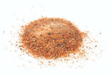 Himalayan black salt isolated on white