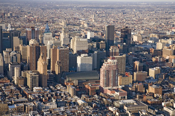 Fototapeta premium Aerial sunset views of Philiadelphia, Pennsylvania, the City of Brotherly Love