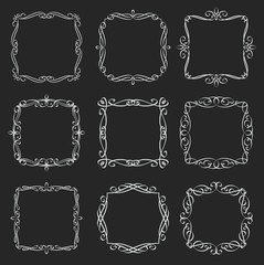 Flourishes square frames