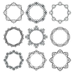 Round calligraphy frames