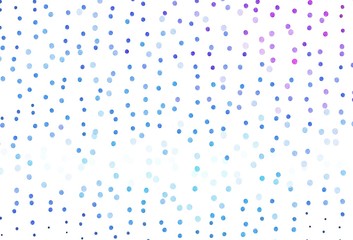 Light Pink, Blue vector background with spots.