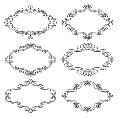 Calligraphic vintage frames