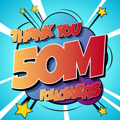 Thank You 50000000 followers Comics Banner