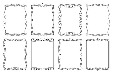 Calligraphic vintage frames