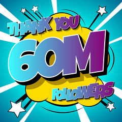 Thank You 60000000 followers Comics Banner