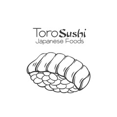 Toro sushi outline