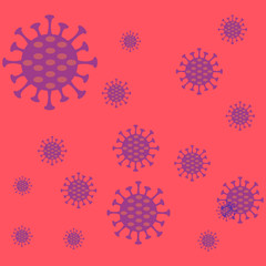Coronavirus Bacteria Cell Icon, 2019-nCoV Novel Coronavirus Bacteria. Pandemic Concepts Stop Coronavirus Dangerous Coronavirus Cell in China, Wuhan. Background Social Media Web Banner