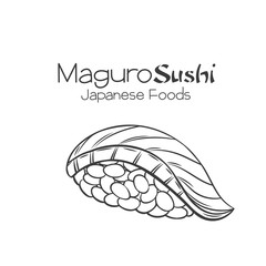 Maguro sushi outline