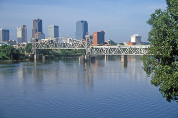 Arkansas River view from North Little Rock, Little Rock, Arkansas