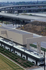 Obraz premium Santa Clara County Transit light rail, San Jose, California