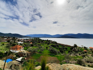Fototapeta na wymiar view of the town in didim turkey