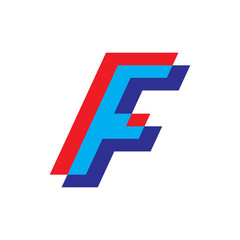 FF letter logo design vector