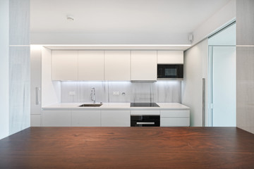 Fototapeta Interior de apartamento, cozinha moderna obraz
