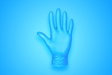Fototapeta na wymiar rubber glove isolated on background / abstract background photo