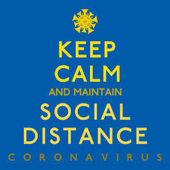 Naklejka na ściany i meble Keep calm coronavirus, covid-19, 2019-ncov sign in vector format.
