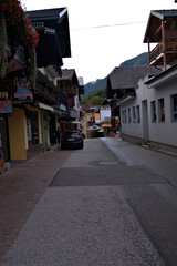 Fototapeta premium Early morning on the streets of St Wolfgang in Austria
