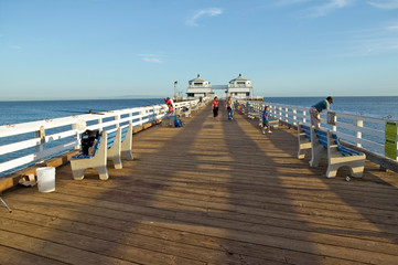 The newly remodeled Malibu Pier, Malibu, California - obrazy, fototapety, plakaty
