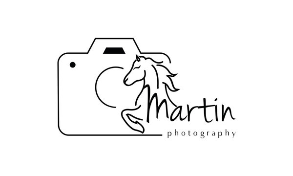 horse camera logo for your business