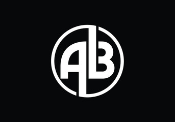 A B, AB Initial Letter Logo design vector template, Graphic Alphabet Symbol for Corporate Business Identity