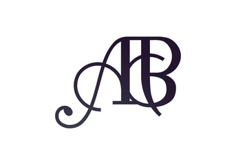A B, AB Initial Letter Logo design vector template, Graphic Alphabet Symbol for Corporate Business Identity